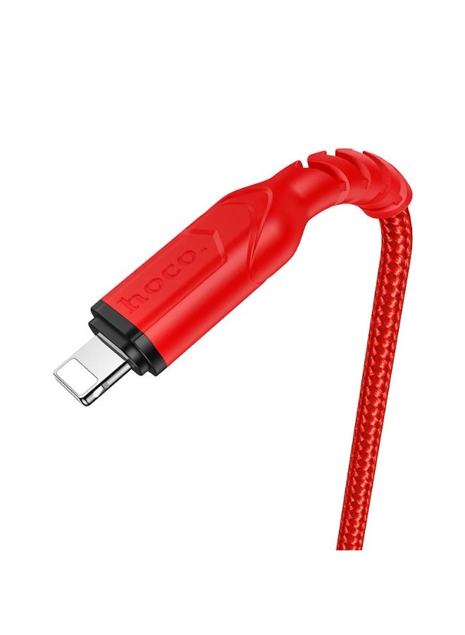 Hoco X59 Victory Charging & Data Cable for iPhone (Lightning) – 2M Long, Fast Charging & Data Sync - Image 5